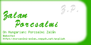 zalan porcsalmi business card